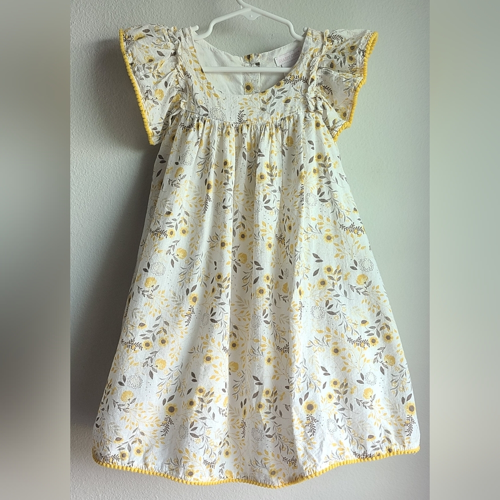 SHABBY CHIC - Girl's Yellow Floral Dress, Sz 5T